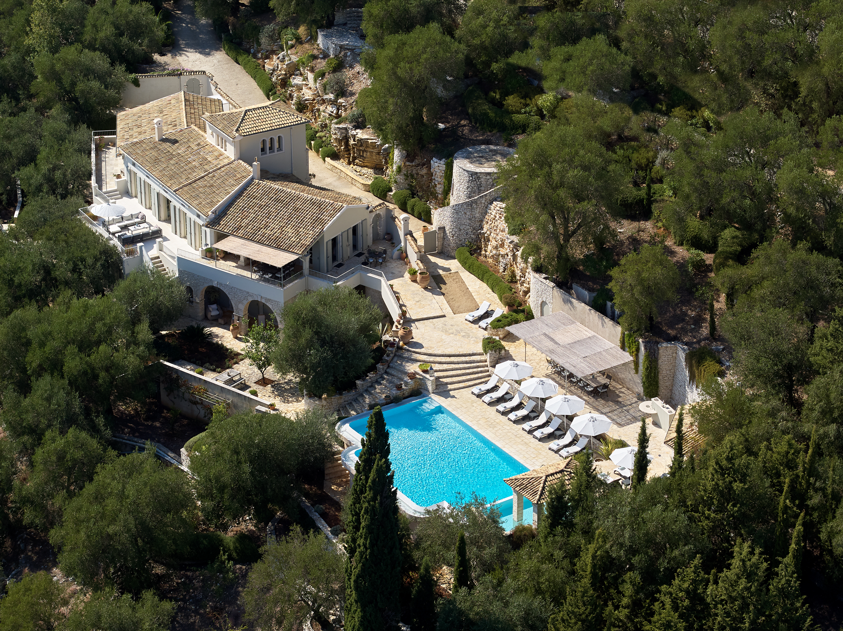 Aerial view of Villa Eremia