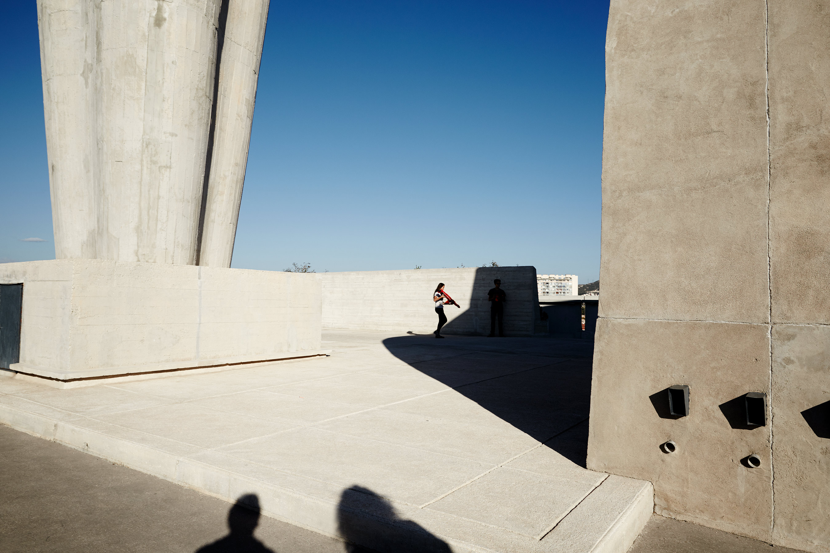 Cite of Le Corbusier in Marseille, shadows