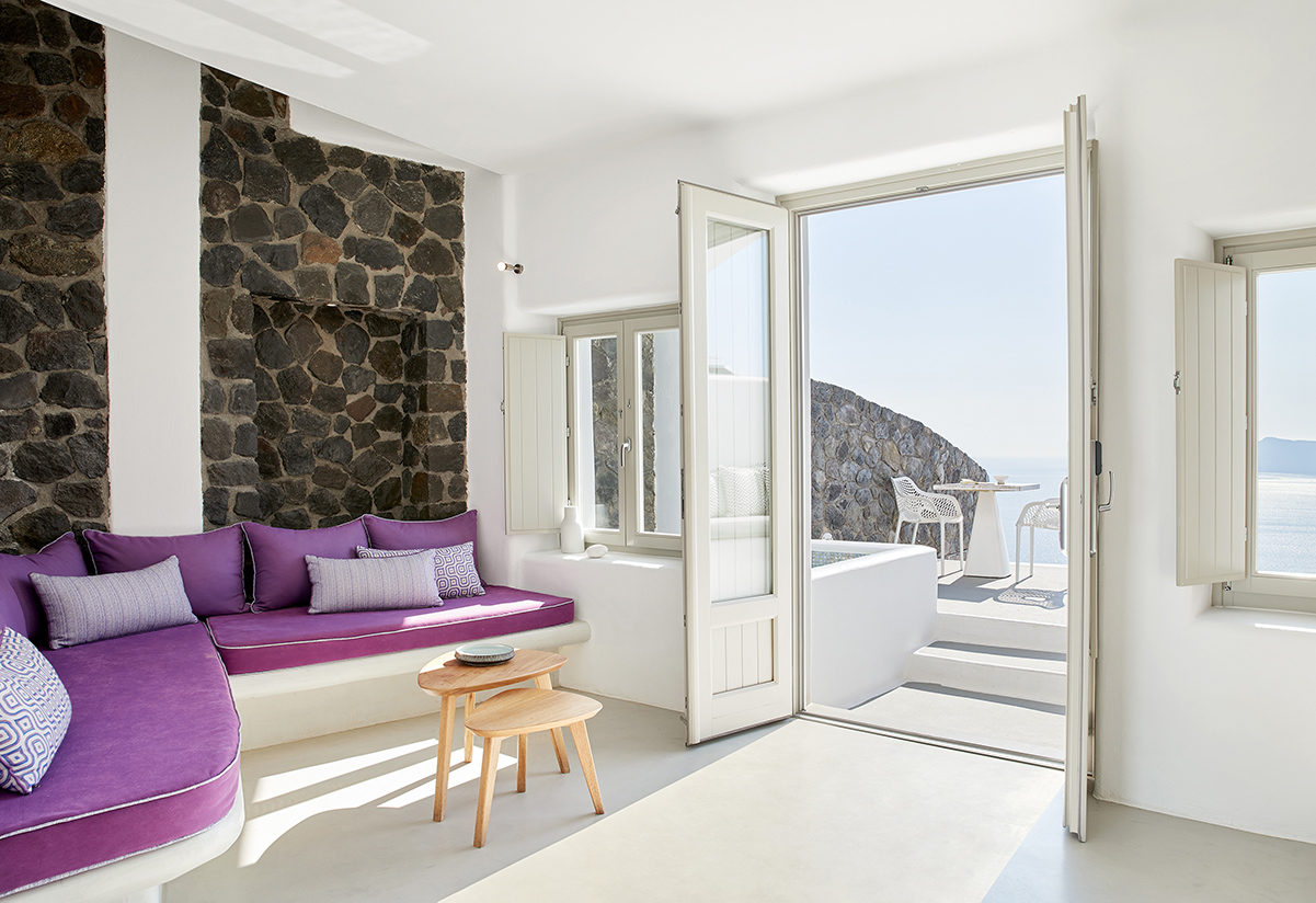 La Perla Santorini, Greece, room,