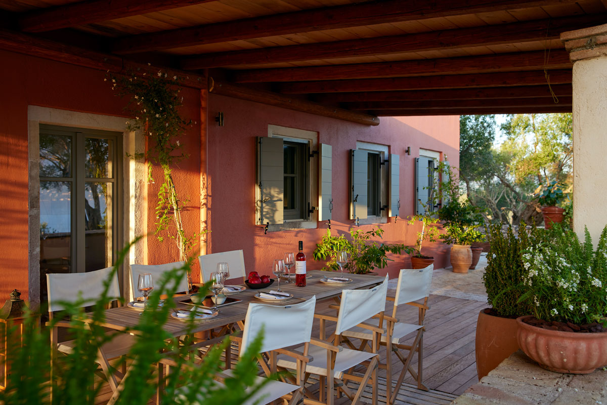 Grecotel Corfu Imperial, Medusa Mansion, veranda , table, morning light