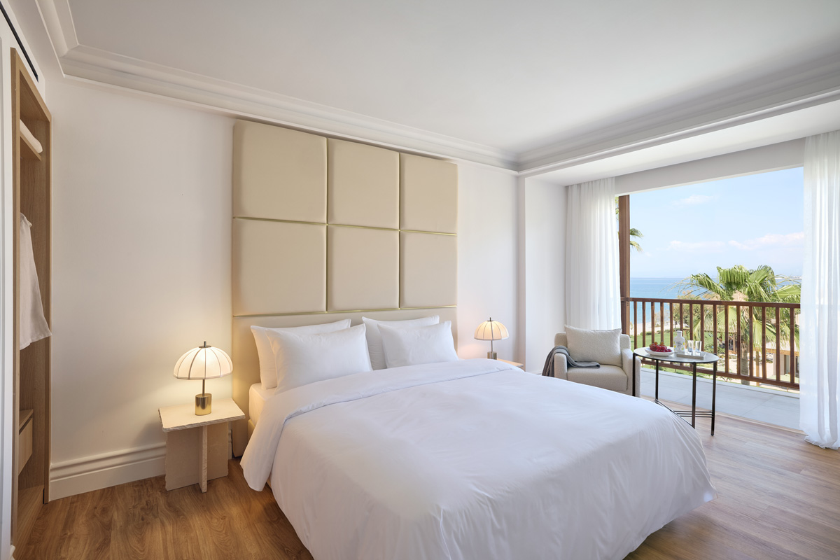 suite at Grecotel Philoxenia, bedroom