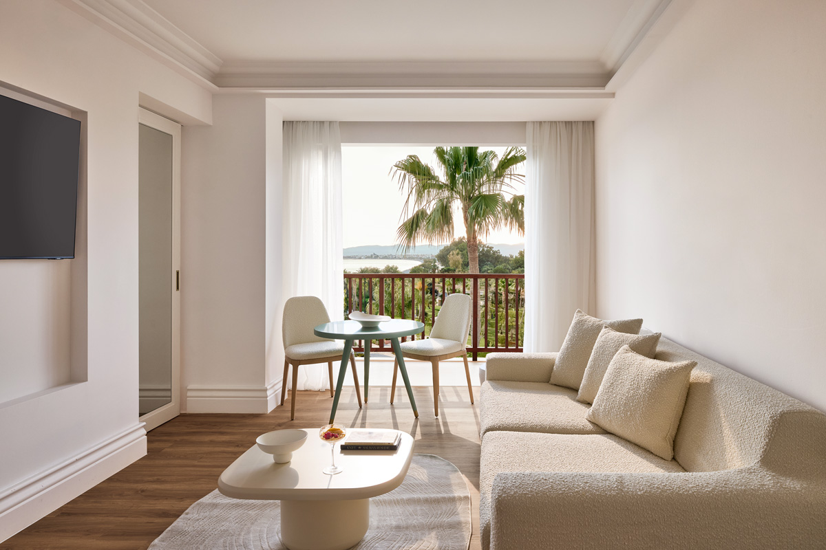 suite at Grecotel Philoxenia, living room