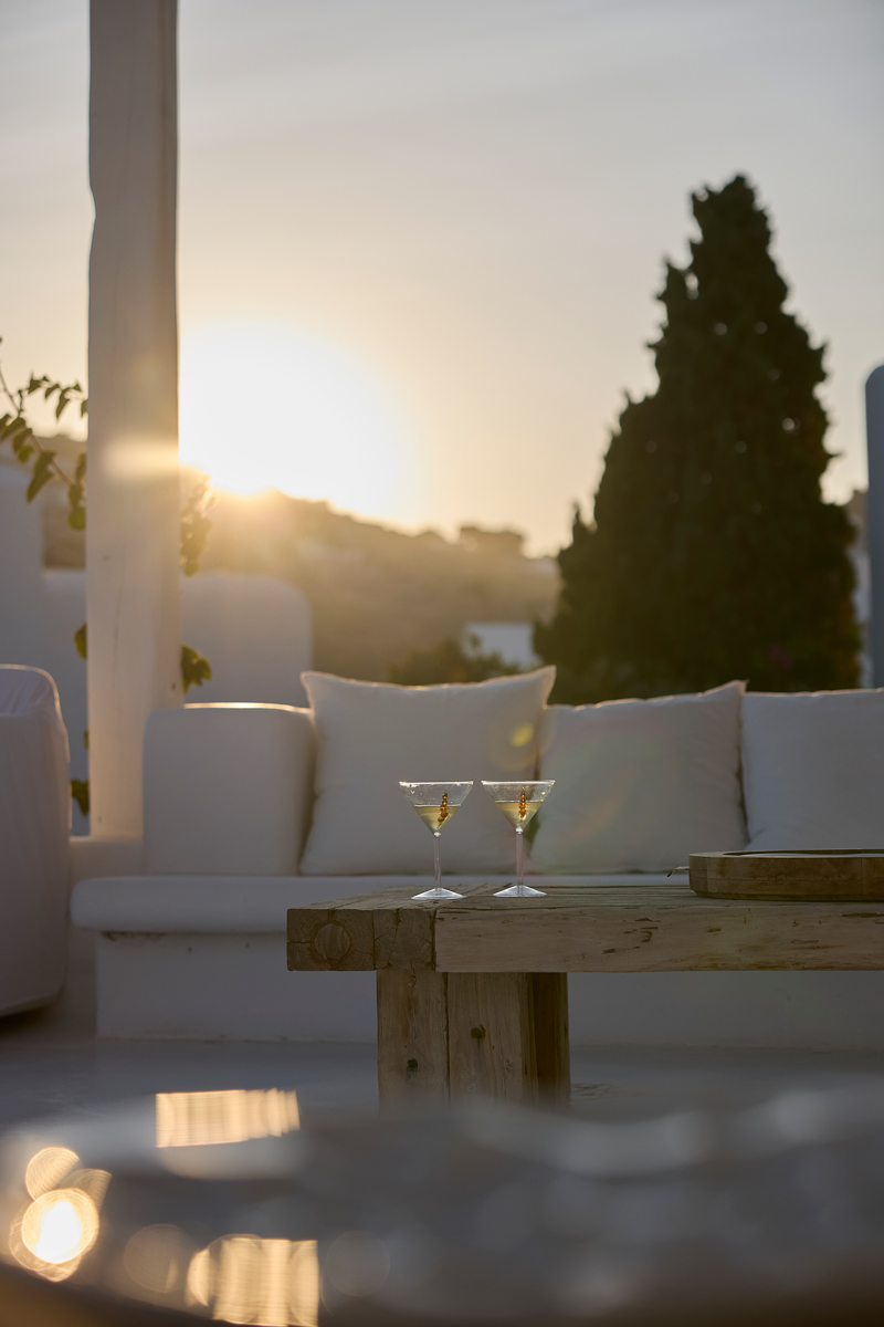 mansion Mykonos Blu sunset detail