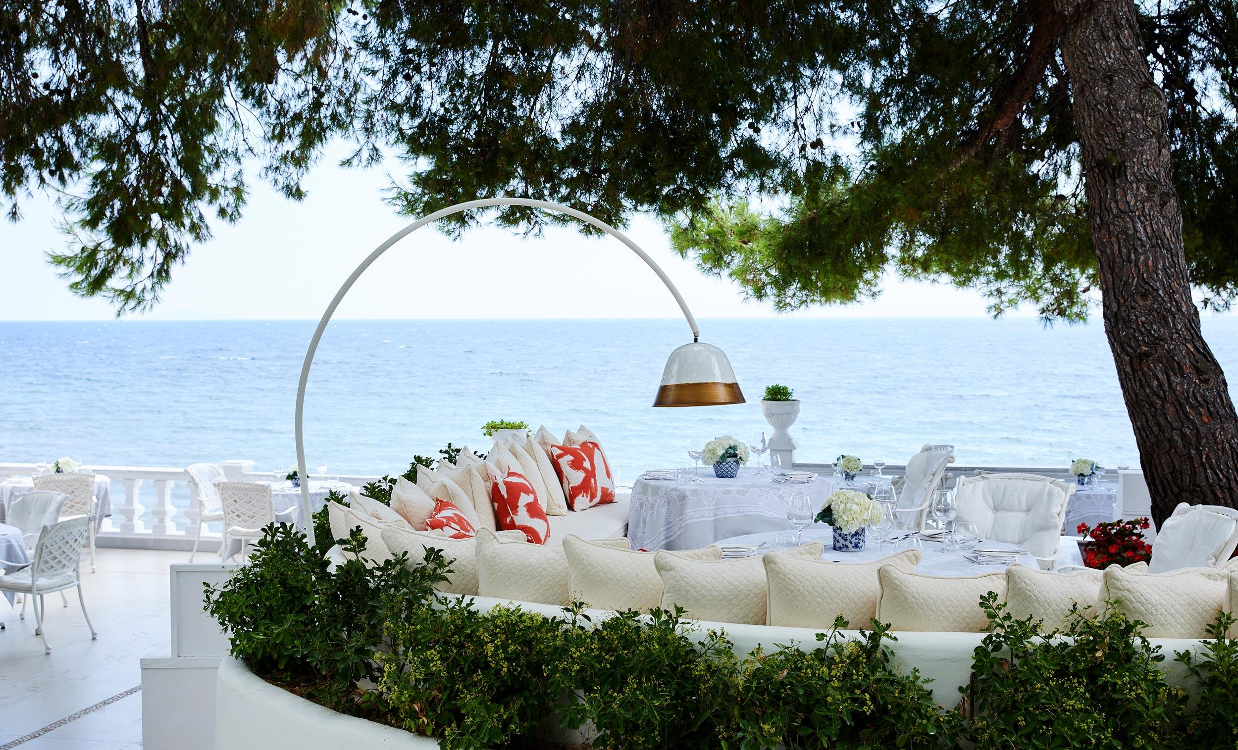 Danai Beach Resort, Greece, open space restaurant, beach 
