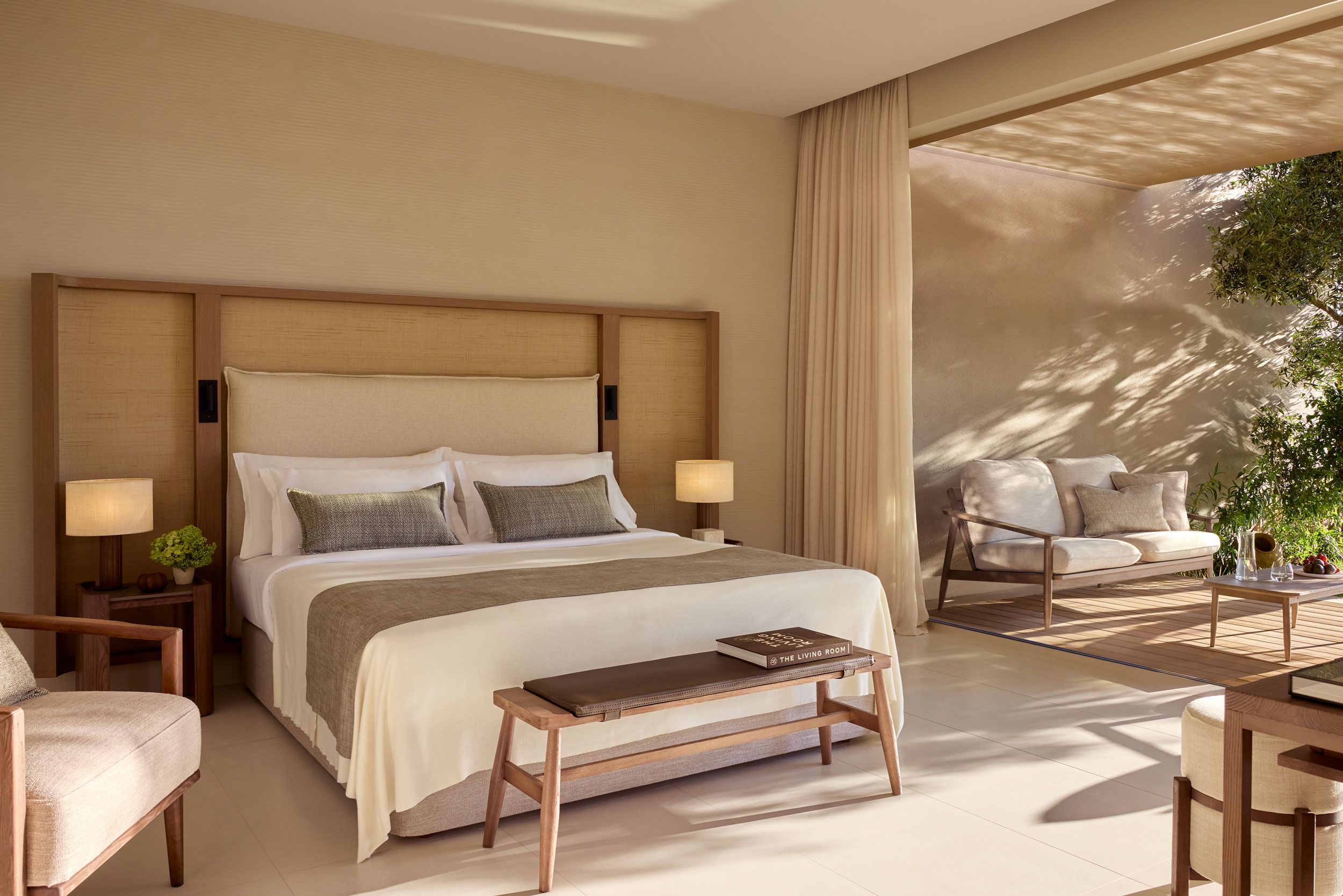 suite at Sani Club bedroom. with veranda