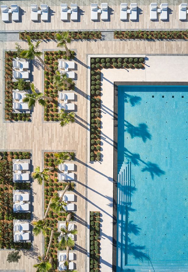 Grecotel Lux Me White Palace, aerial view, main pool