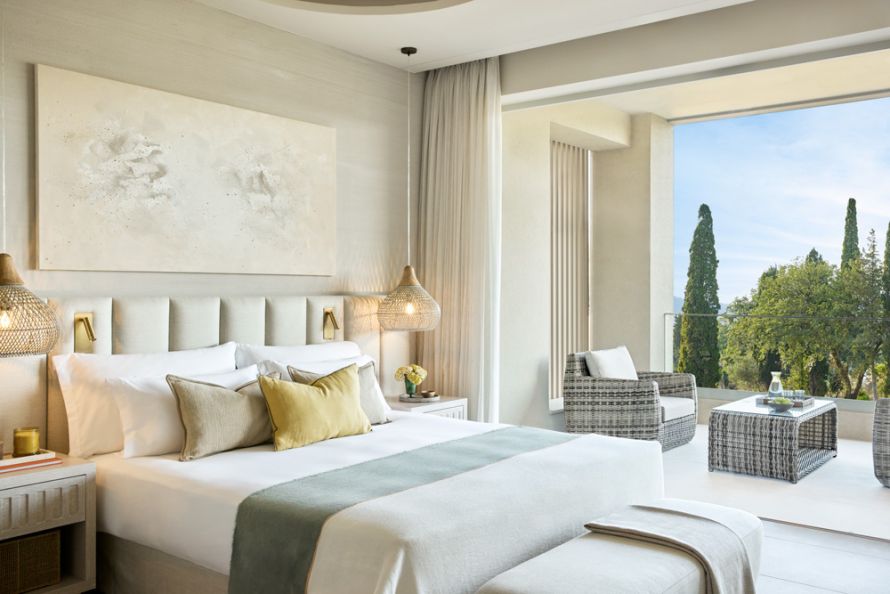 Ikos Odisia, suite, bedroom, garden view