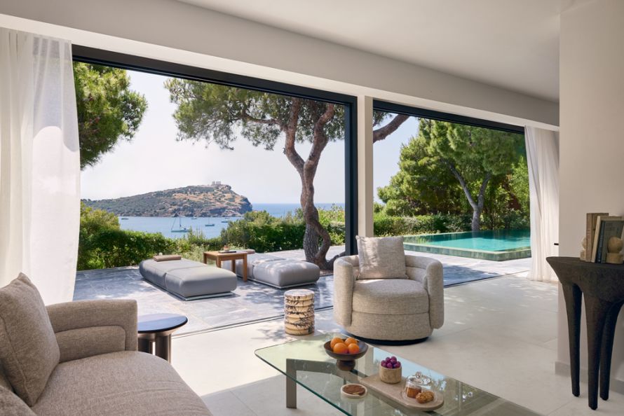 villa with view the poseidon temple 