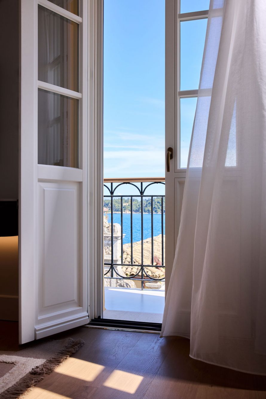 open winow with curtain at Calliston 