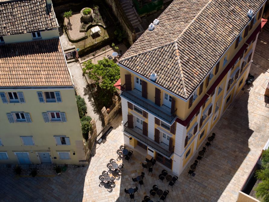 aerial view of The Calliston, Corfu