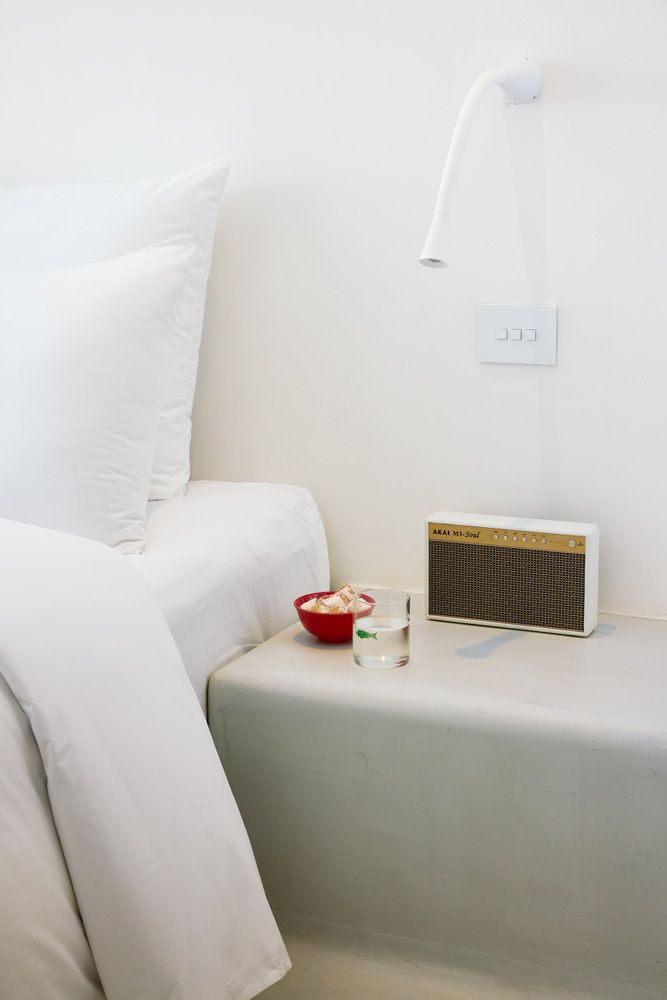 room at Grecotel Lolita, detail with bose receiver